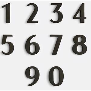 NEW Rejuvenation 6" Macleay House Number Black Oil Rubbed Brass Floating opt 4